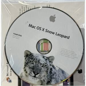 Apple Mac OS X Snow Leopard 10.6.3 Install DVD 2Z691-6431-A + 6634-A w/ Insert